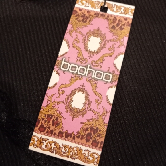 Boohoo Maternity V-Neck Lace Trim Midi Dress NWT - Picture 9 of 10